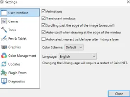 Settings: User Interface