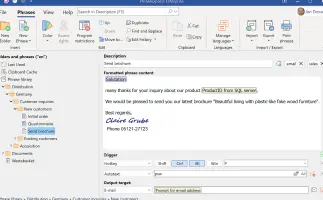 PhraseExpress screenshot 1