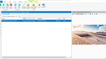 PowerArchiver dual-pane archive view on Windows