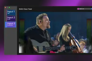 Pro Presenter: IMAG clean feed window with input selection controls