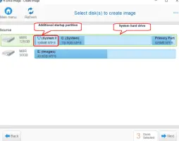 Select disk(s) to create image