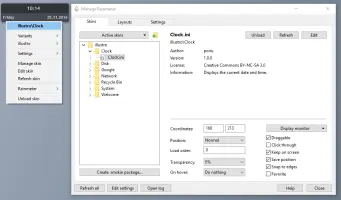 Rainmeter: Manage Rainmeter window with the skin context menu open