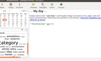 RedNotebook: Journal entry editor with calendar and keyword sidebar