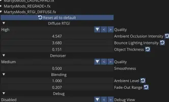 ReShade: ReShade effect settings with quality and intensity controls