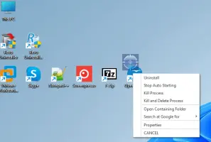 icon and context menu of hunter mode
