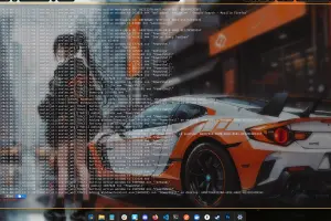 Screenshot of Seelen UI desktop showing a customized desktop environment
