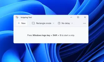The new visuals for the Snipping Tool in Windows 11.