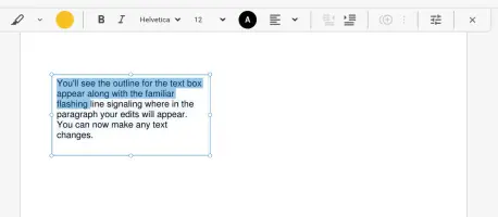Soda PDF: Editing selected text in a PDF document