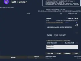 Soft Cleaner: Soft Cleaner dashboard with system status and cleaning options