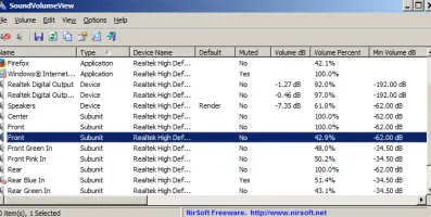 SoundVolumeView screenshot 1