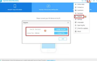 register syncios data recovery windows version