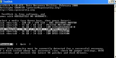 disk selection
