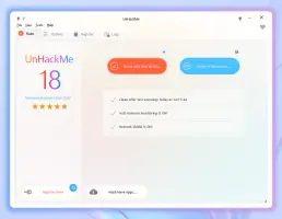 UnHackMe main screen.