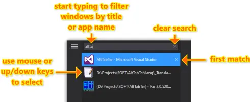 Search Windows by Title