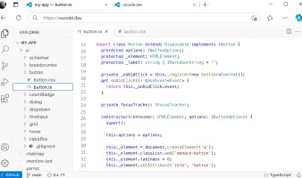 vscode.dev in an Edge browser tab