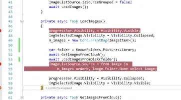 Screenshot of advanced debugging tool
