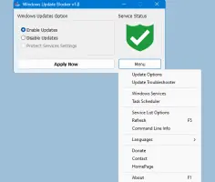 Windows Update Blocker main