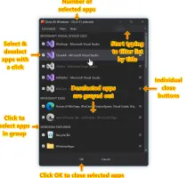 Close All Windows - Dark Theme