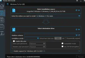 WinToUSB - Select Windows edition (Home, Pro, Enterprise) for portable installation