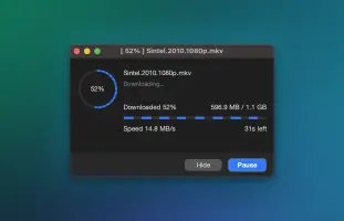 XDM download progress window