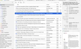 Screenshot of the Zotero desktop application